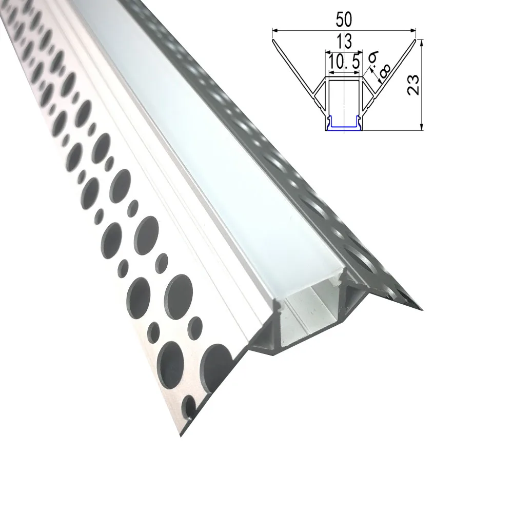Встраиваемый алюминиевый профиль для гипсокартона 10x2 м светодиодный светильник