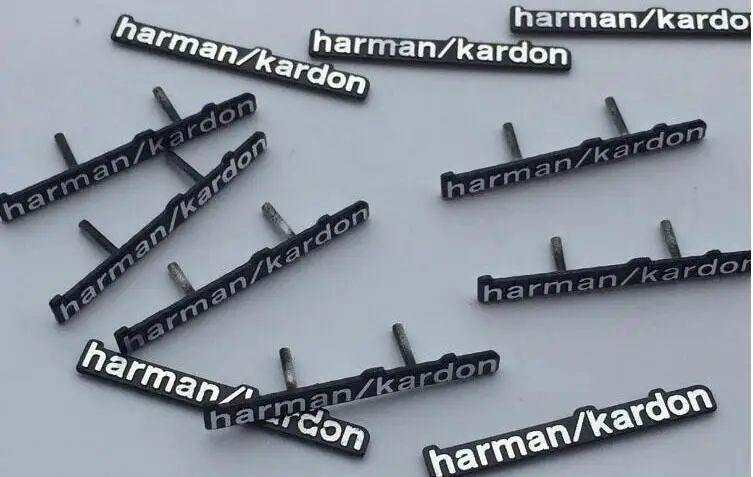 200 шт./лот harman/kardon Hi Fi аудиоколонки 3D алюминиевая эмблема стерео наклейка 43x5