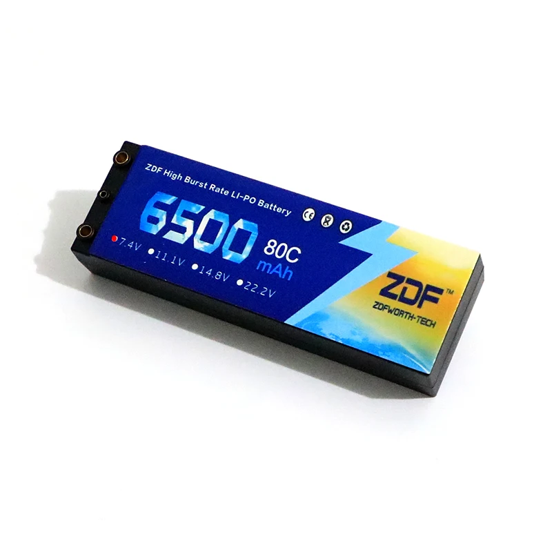 2 шт ZDF Lipo батарея S 6500 mAh 7 4 V батарейный блок разъем типа deans 80C 160C 1/8 весы для Traxxas Slash
