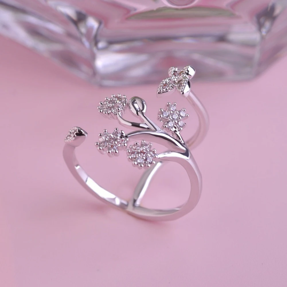 Silver Lovely Jewelry Butterfly Design Engagement Ring for Women Girls Lady | Украшения и аксессуары