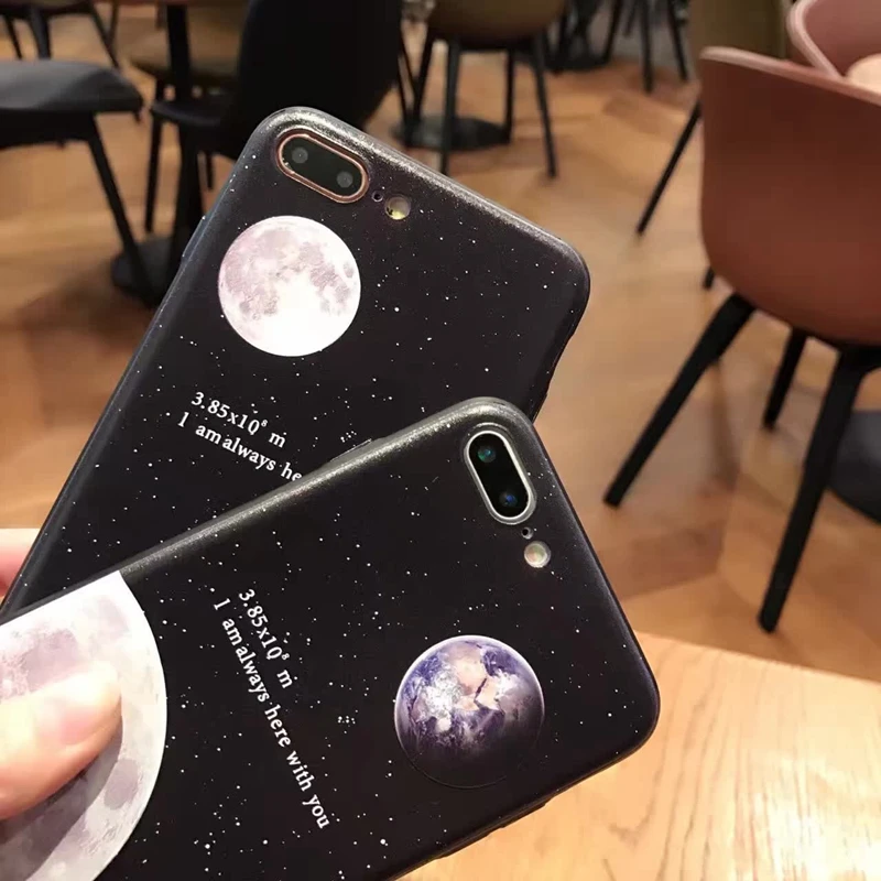 Kerzzil рельефный Космический Чехол для iPhone X чехол 6S 6 7 8 Plus милый мультфильм планета