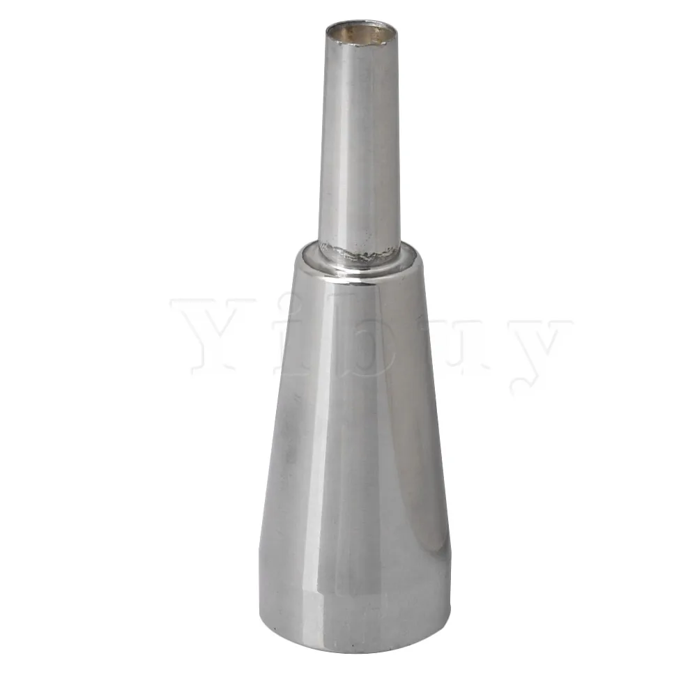 Silver Yibuy 3,43x1,0" Тяжелый труба мундштук музыкальный инструмент аксессуар 7C подходит для большинства стандартных труб - Цвет: Silver