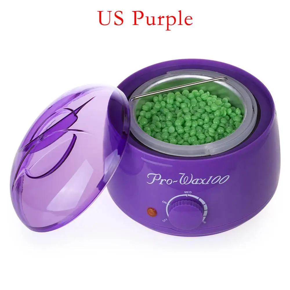 US Purple Электрический нагреватель воска 100 Вт 500cc подогреватель спа ручной эпилятор для ног парафин нагреватель Машина Для Депиляции Тела Регулируемая температура - Цвет: US Purple