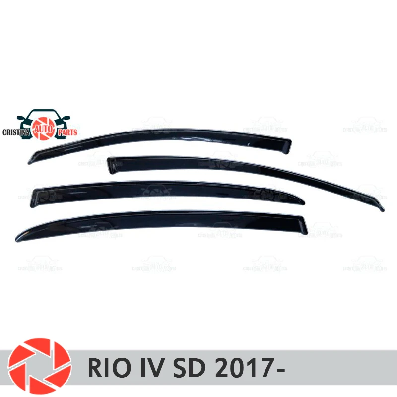 Дефлекторы для окон Kia Rio IV Sedan 2017 rain защита от грязи Стайлинг автомобиля