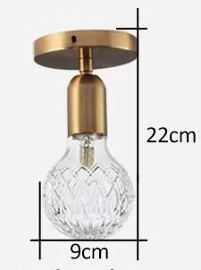 Ceiling lamp Простой Модный латунный настенный светильник, светодиодный настенный светильник для спальни, винтажный настенный светильник для винной бутылки, потолочный светильник для столовой, современный подвесной светильник - Цвет абажура: Ceiling lamp