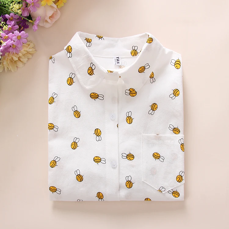 Женская Офисная рубашка на пуговицах белая хлопковая блузка с отложным