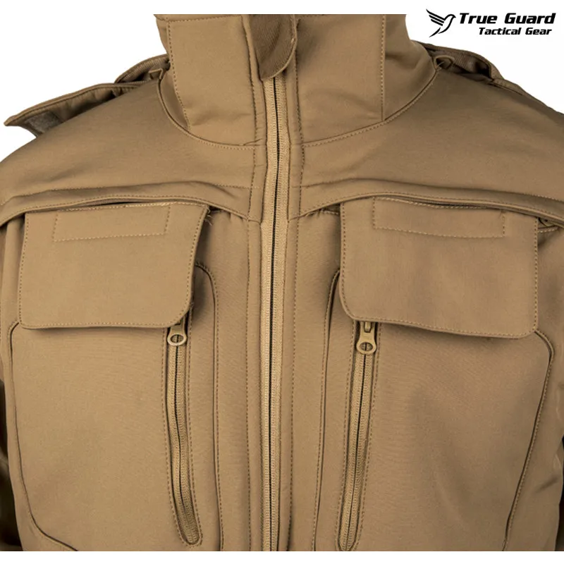 TrueGuard Coyote Combat Tactical толстая и теплая флисовая куртка с капюшоном|Мужские куртки| |