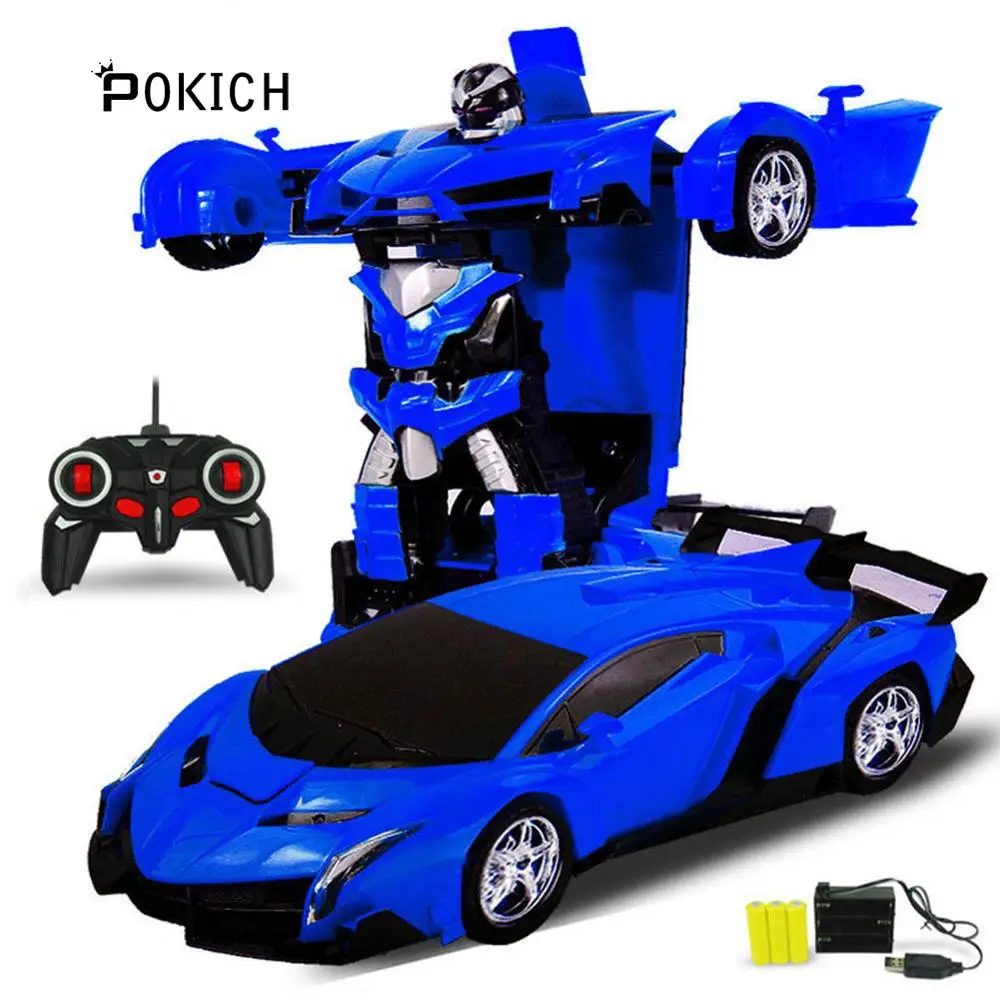 Pokich RC автомобиль роботы-трансформеры спортивный автомобиль модель игрушечные роботы крутая деформация автомобиль дети игрушки подарки для мальчиков
