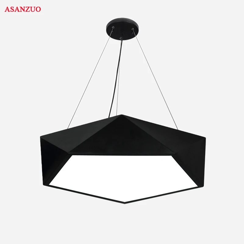 Modern geometry personality Pendant lights iron body diamond LED pendant lamp fixture brief home deco bedroom/living room lamp