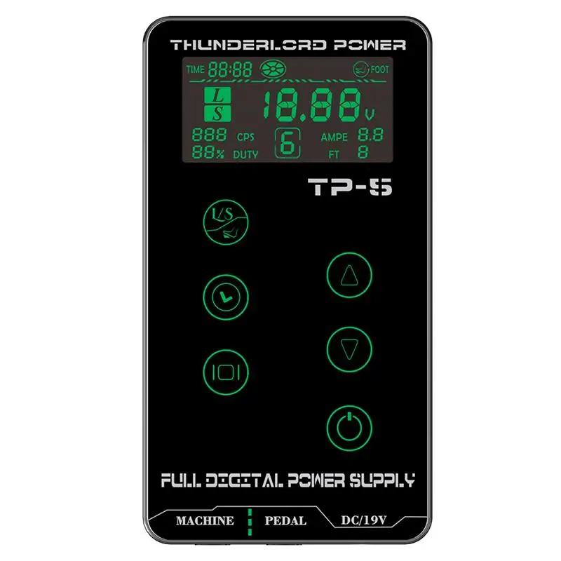 Татуировка питание татуагем для тату-машин сенсорный экран Источник TP-5 цифровой ЖК-макияж двойной татуировки источник питания - Цвет: Зеленый