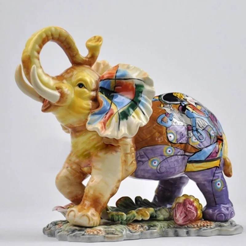 Красивый керамический слон ремесла украшение ручной работы фарфоровые