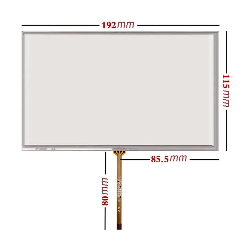 

For 8inch 192*115MM 4-wire Digitizer Resistive Touch Screen Panel Resistance Sensor