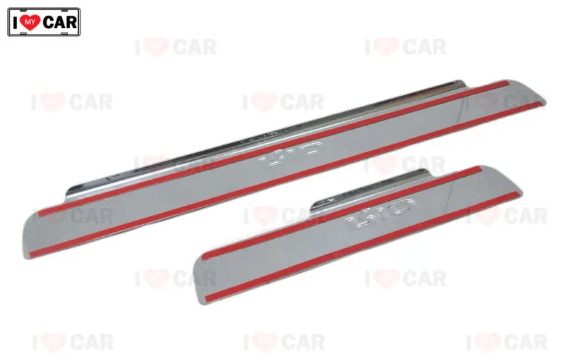 Накладки на пороги для Kia Rio IV 2017-2018 защита от потертостей нержавеющие двери и