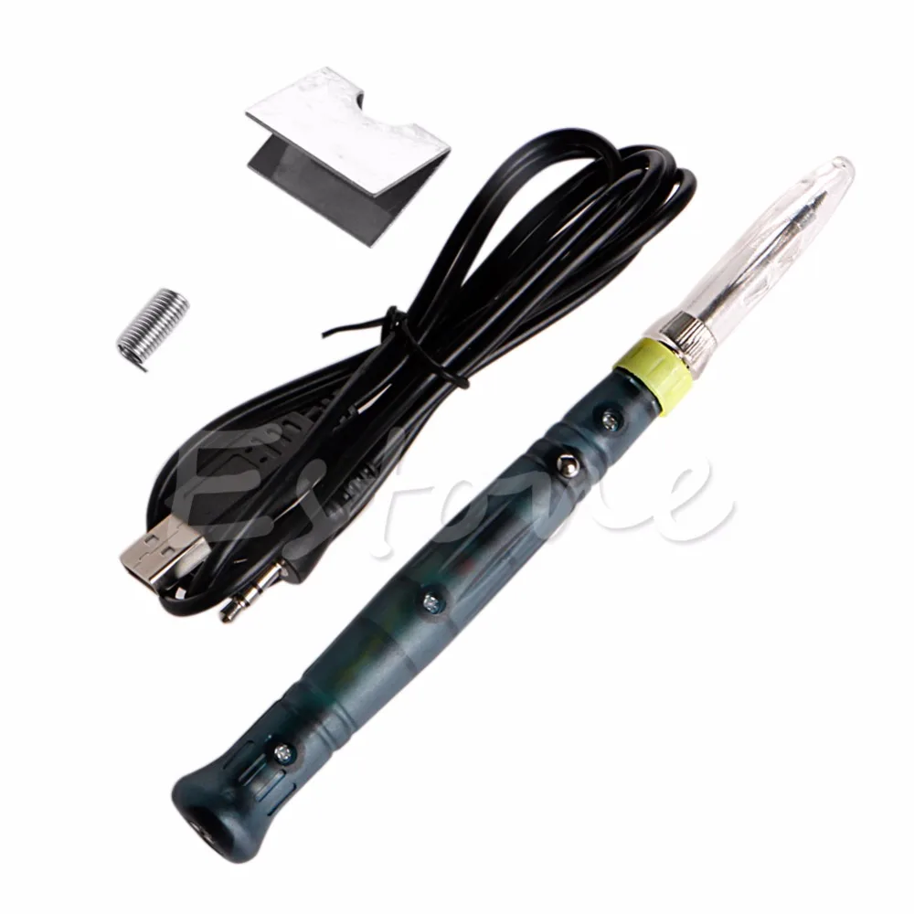 

Professional 5V 8W LED Indicator USB Electric Iron Powered Welding Soldering Iron Kit Tools With Package