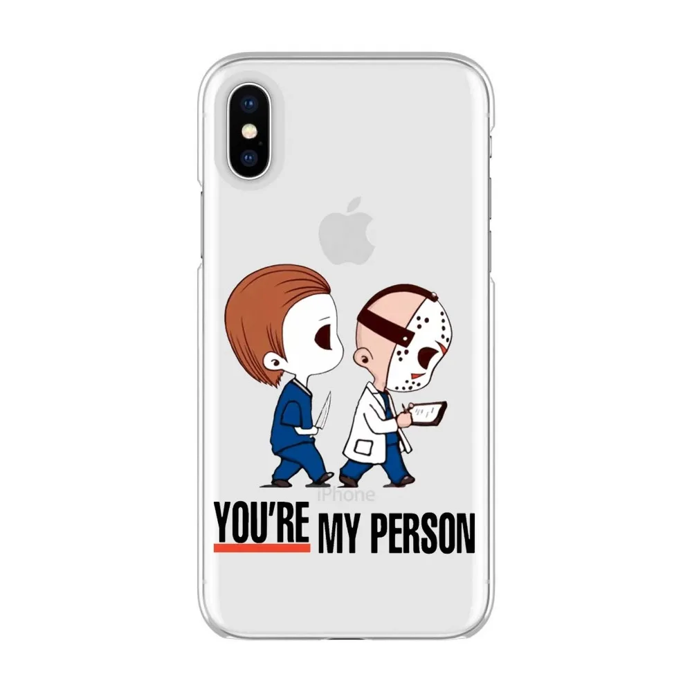 Quadro серый анатомический мягкий чехол для телефона из ТПУ с надписью You're my person