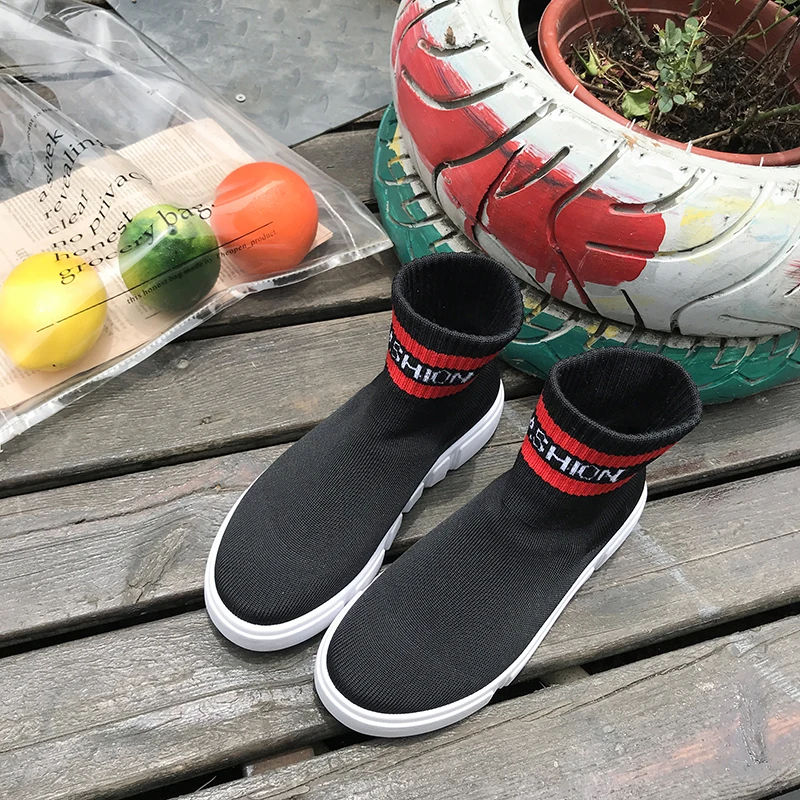 LUONTNOR High Ankle Women Running Sneakers 2018 New Arrival Athletic Sock Shoes Females Outdoor Walking Zapatillas Mujer | Спорт и