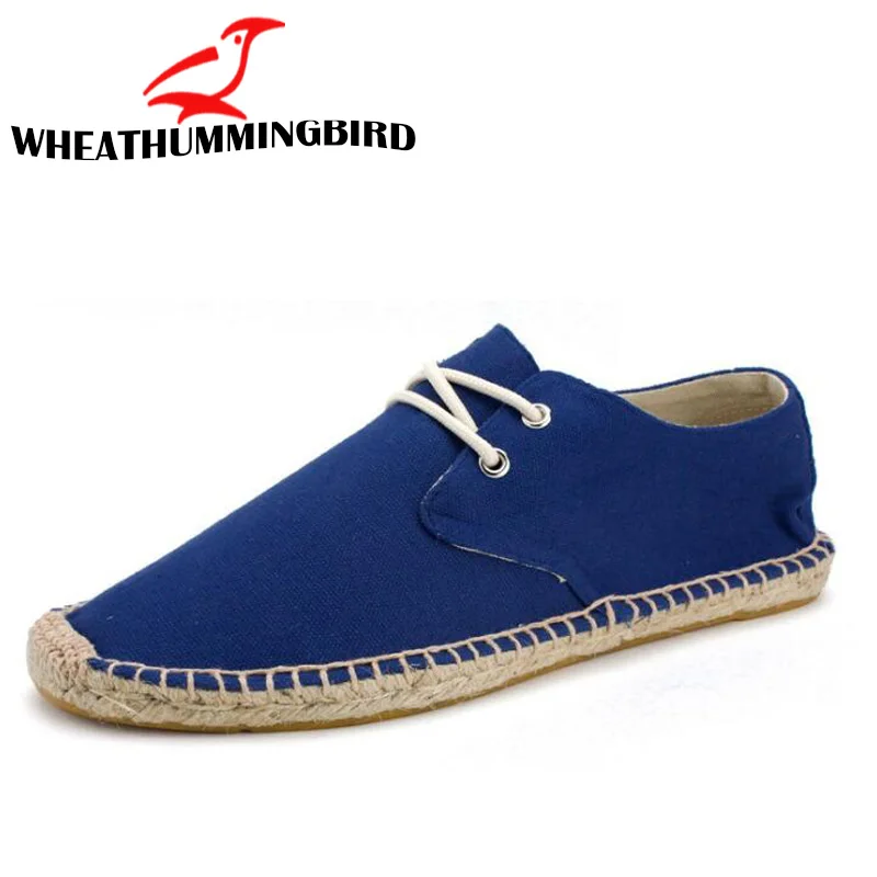 Эспадрильи мужские льняные дышащие лоферы обувь для вождения стиль рыбака