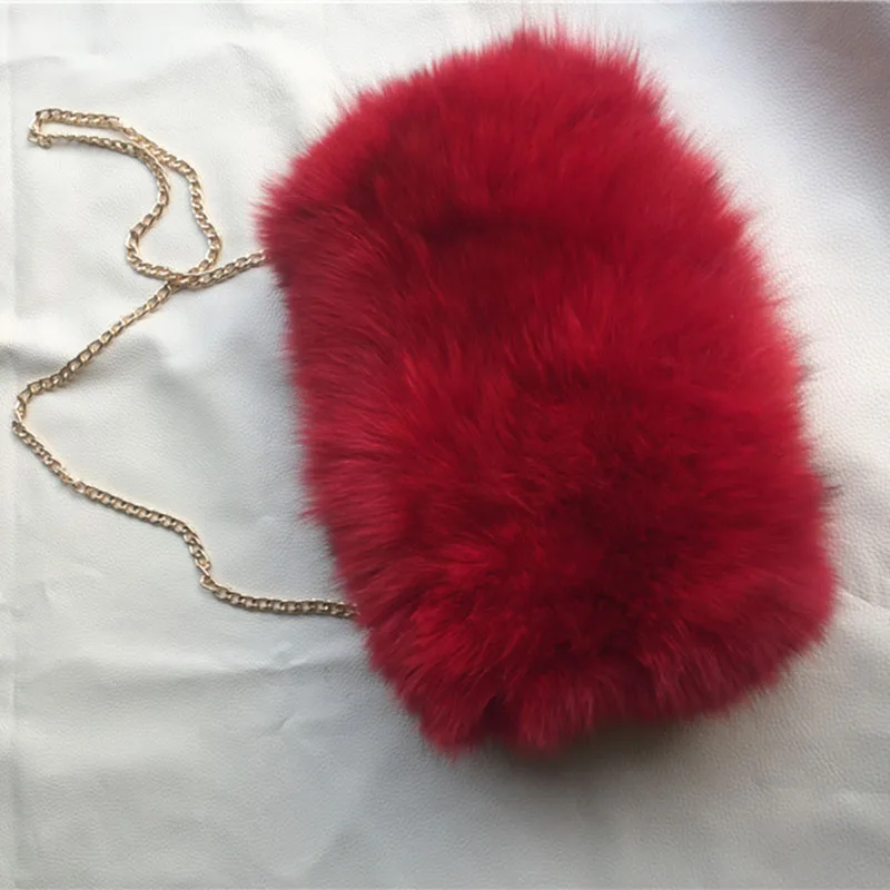 Теплая женская сумка из натурального меха лисы новинка зимы 2018 | Аксессуары для