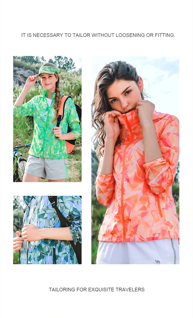 CAMEL Summer Sun Protective Coat Jacket Women Men Clothing UV Waterproof Hiking Camping Outdoor Windproof Lightweight
