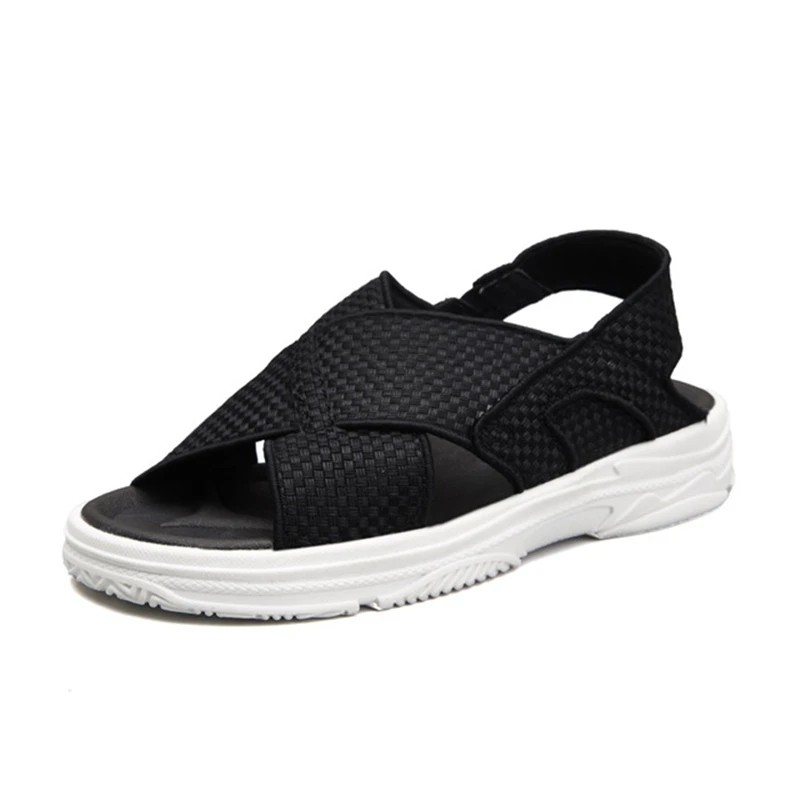 New Sandals Men Summer Shoes Flat Slippers Breathable Outdoor Male Beach Footwear with Platform Soldi Soft Antiskid Casual | Обувь