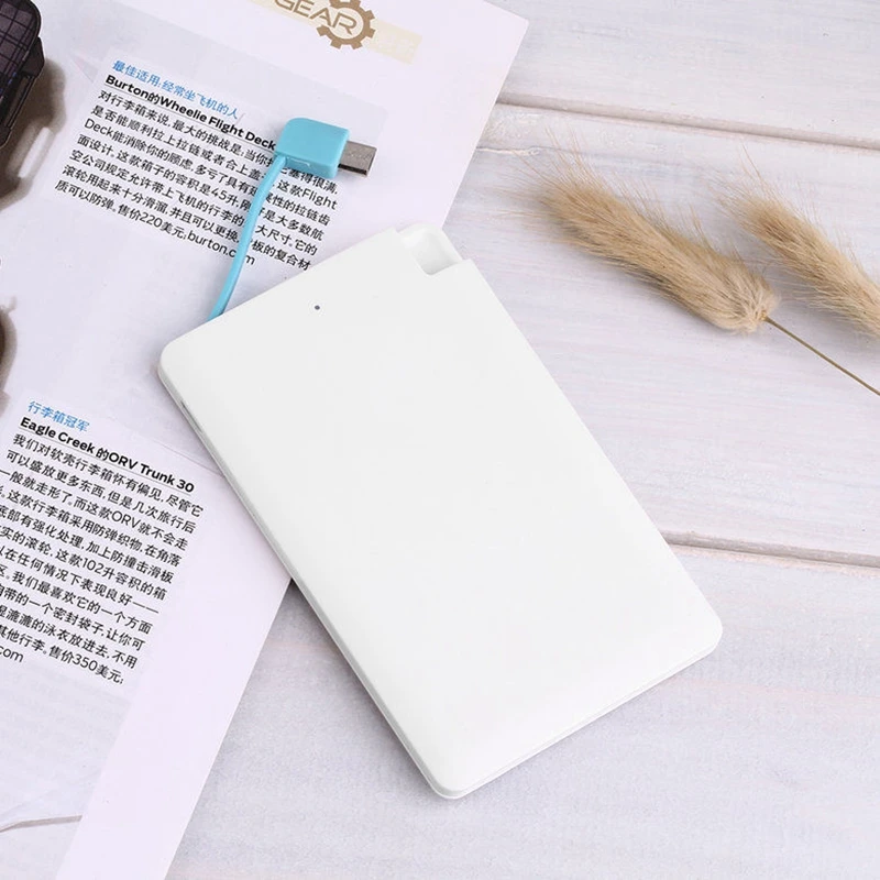 Сверхтонкий Портативный внешний аккумулятор GTF 1500 мАч USB для мобильного телефона