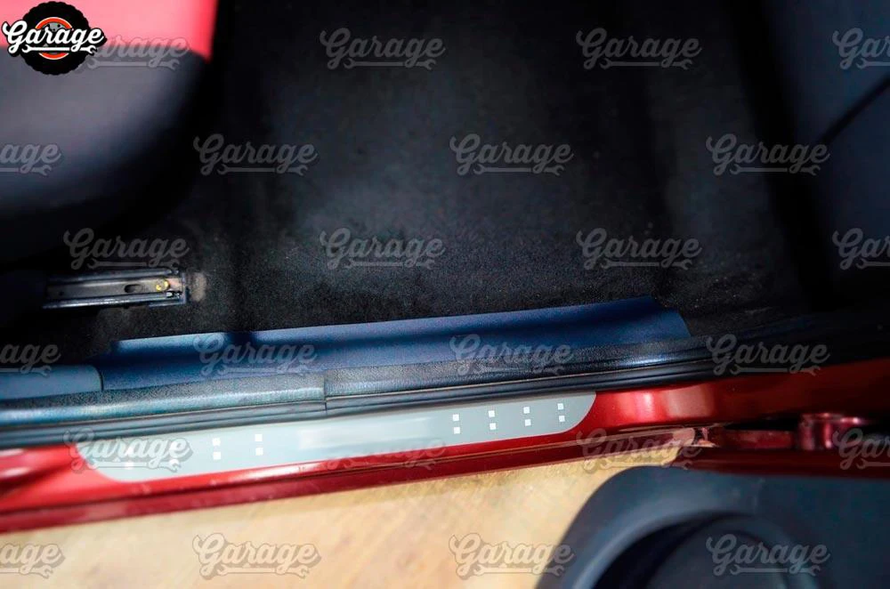 Защитные накладки на внутренние дверные пороги для Renault / Dacia Sandero 2009-2013 аксессуары