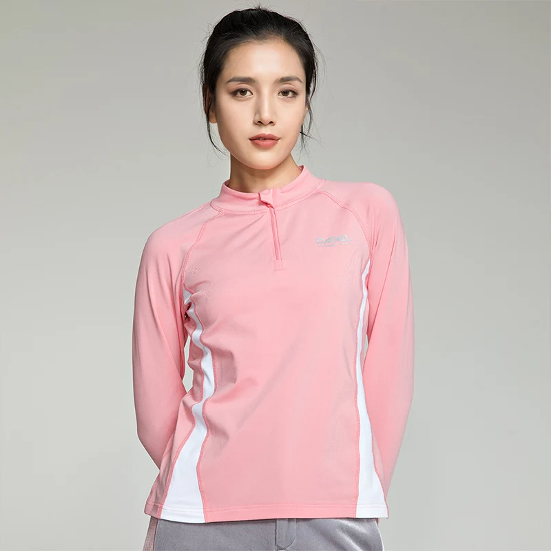 Golden Camel Women Sports Shirts Gym Fitness Long Sleeve Shirt Autumn Outdoor Hiking Cycling Top T-Shirt for Women Fishing