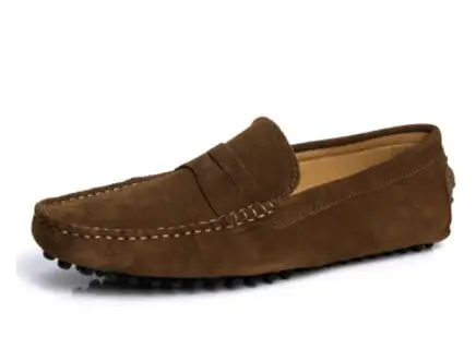 052 brown Осенние мокасины; мужские лоферы из натуральной кожи; слипоны на плоской подошве; легкая обувь для вождения; мужские водонепроницаемые мокасины на плоской подошве; 021 - Цвет: 052 brown