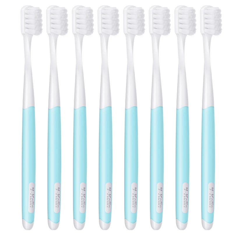 blue 8 pcs Y-келин высокой плотности мягкая щетина для взрослых Зубная щётка зубы щетка Зубная щетка для пар домашняя зубная щетка наряд - Цвет: blue 8 pcs