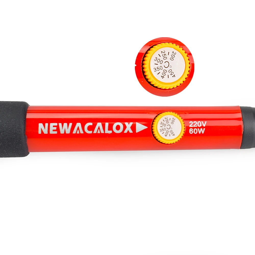 Newacalox 220 В/110 В 60 Вт Электрический паяльник паяльная Сварка пистолет инструмент Регулируемый Температура паяльная станция для пайки Совет