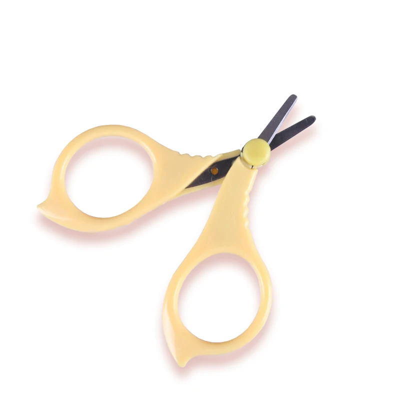 

Safe carton convent stainless steel infant multiple function tool shell protection baby scissors on sale KD3068