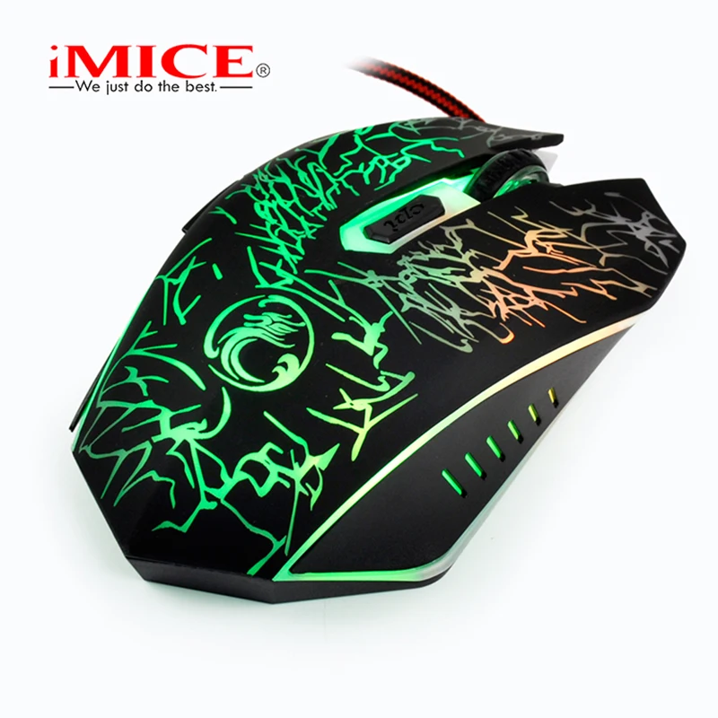 Проводная игровая мышь iMICE X5 6 кнопок 2400DPI оптическая профессиональная геймерская