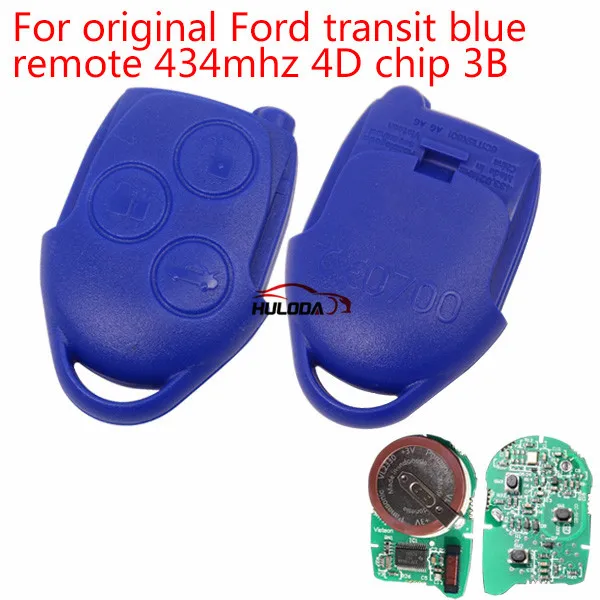 Для Ford original Transit blue дистанционный ключ с 434 МГц 4D чипом FCCID: 6CIT15K601 AG логотипом|Ключ