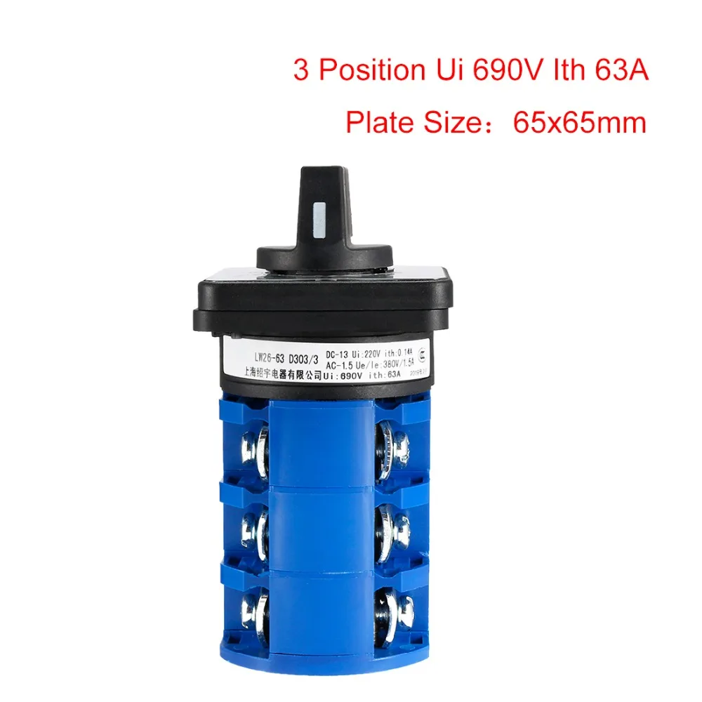 UXCELL переключатель переключения 3 положения поворотный Cam переключатели Панель