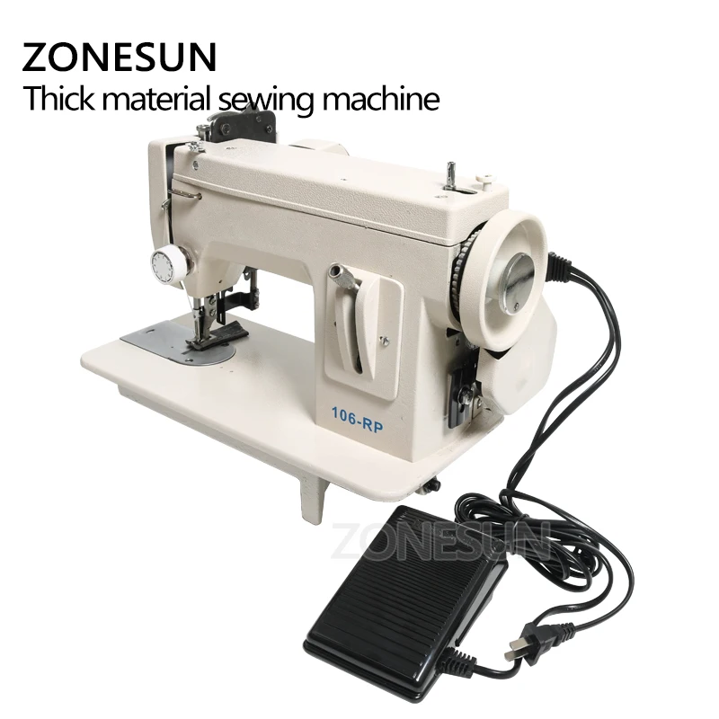 ZONESUN 106 rp прямая бытовая швейная машина меховая кожа одежда толстый инструмент