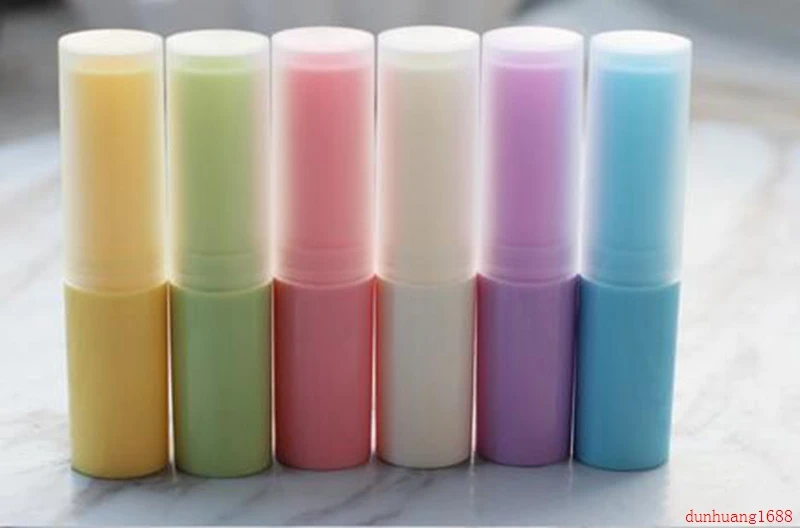 

200pcs/lot 4g DIY Empty Colorful lip balm lipstick tube bottle Mouth Lip Balm Stick Sample Cosmetic Container lip gloss tubes 5#
