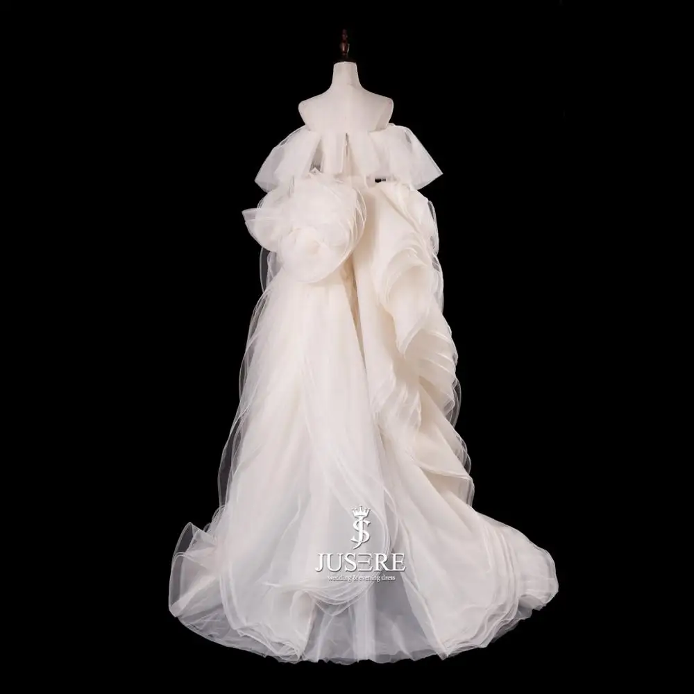JUSERE высокого класса robe de mariage цвета слоновой кости свадебные платья с открытыми плечами длина до пола Свадебные платья GY474 Vestido de noiva