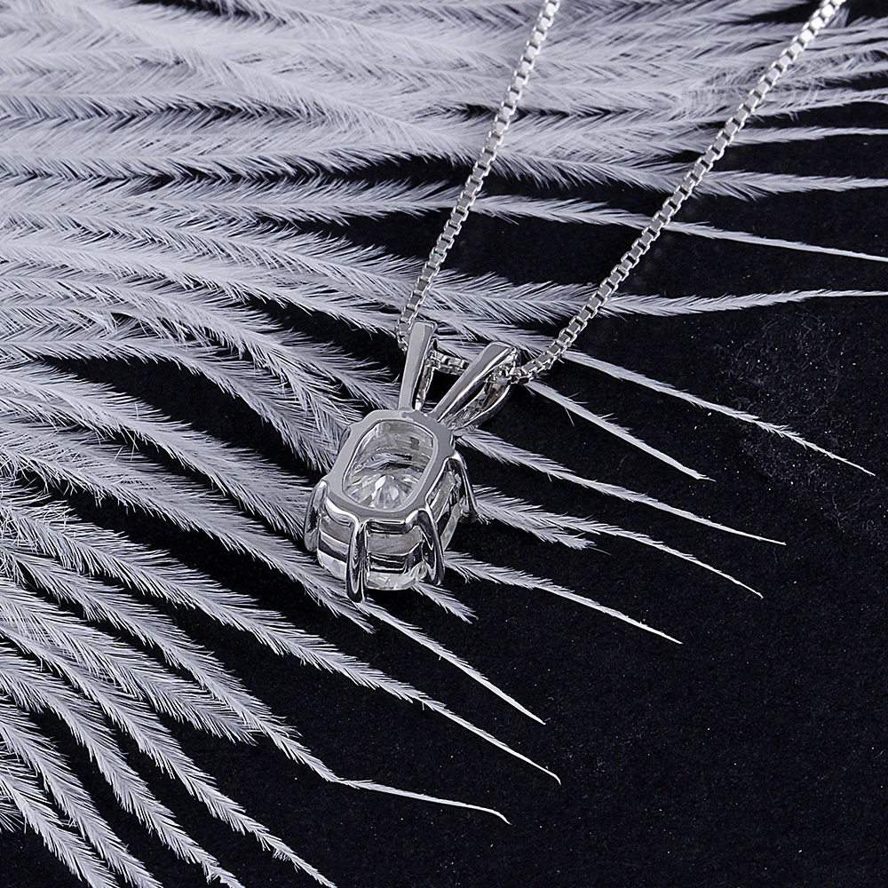 Подвеска из моиссанита 14 к белого золота 1ct 5X7mm цвет GH подушка моиссанит для