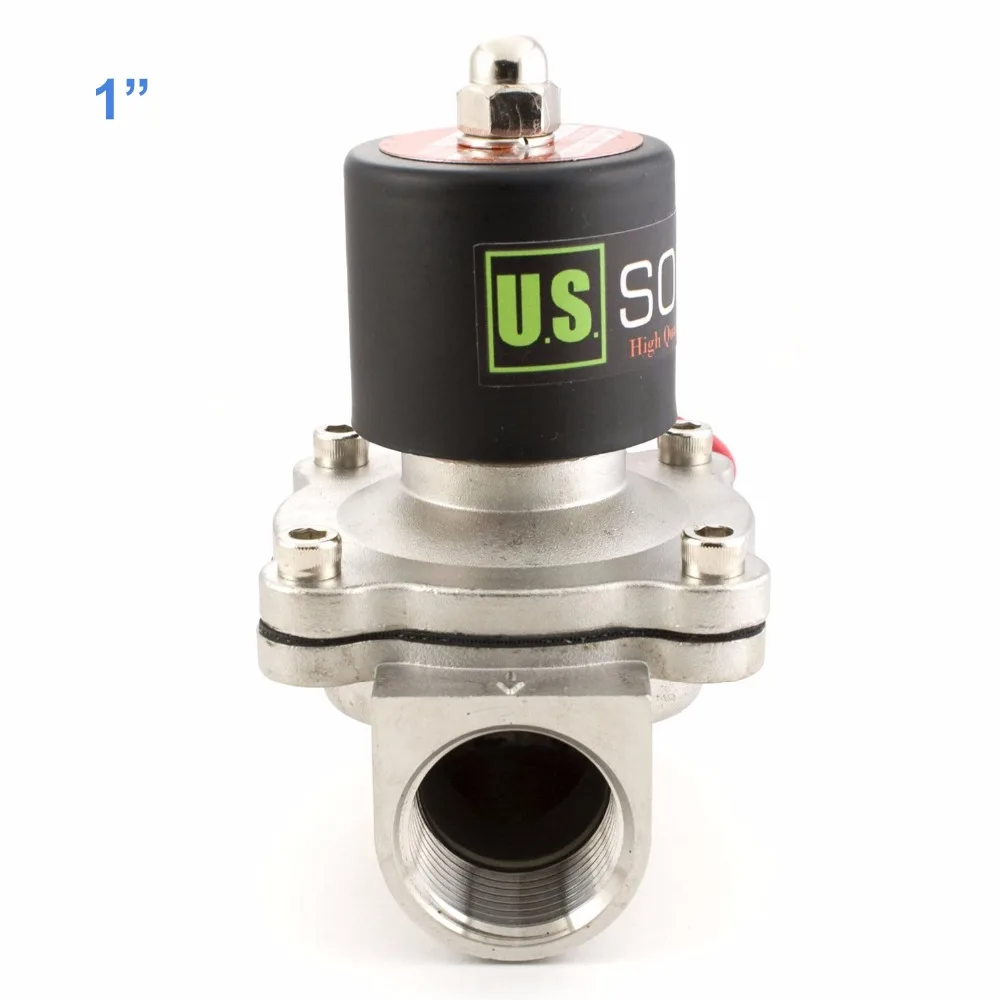 1/2 &quot 3/4&quot 1 нержавеющая сталь Электромагнитный клапан 24 В 12 DC 110 AC нормально