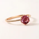 Кольцо женское из серебра 925 пробы, с круглым кристаллом 8 мм