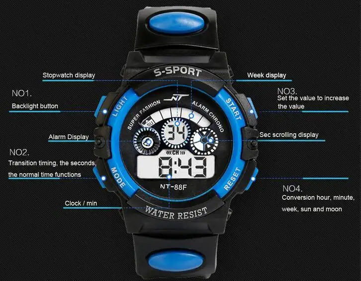 

Luxury Brand Silicone Sports Digital LED Quartz Watch Men Boy Fashion Bracelet Wrist Watch Wristwatches Clock Relogio Masculino