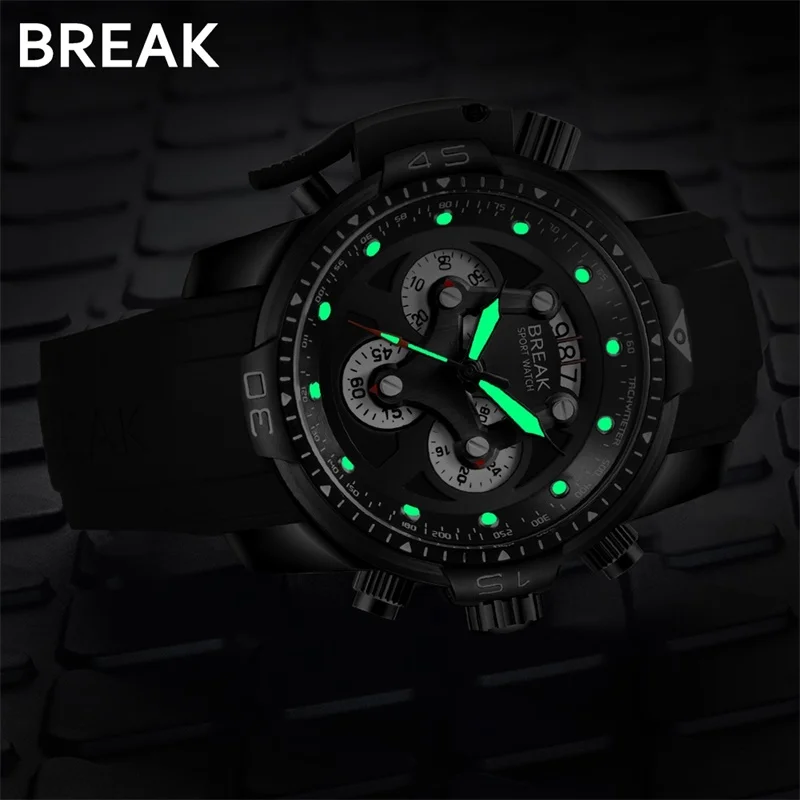Часы наручные BREAK Top мужские кварцевые роскошные брендовые уникальные модные
