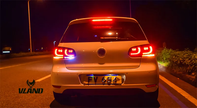 VLAND фабрика для автомобиля задний фонарь для Volkswagen Golf 6 Mk6 R20 светодиодный фонарь светильник 2010 2012 хвост светильник тумана светильник s