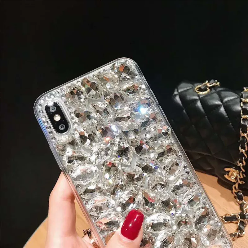 Чехол со стразами для Motorola G7 Plus P30 Play Note Z4 Z3 Z2 P40 Power G5 G6 Moto One X4 Cobar прозрачный