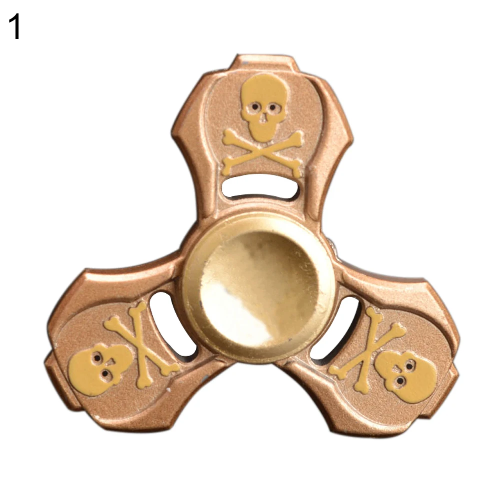 Череп рук Spinner металл палец Tri-Spinner подшипник EDC Непоседа игрушки | Игрушки и хобби