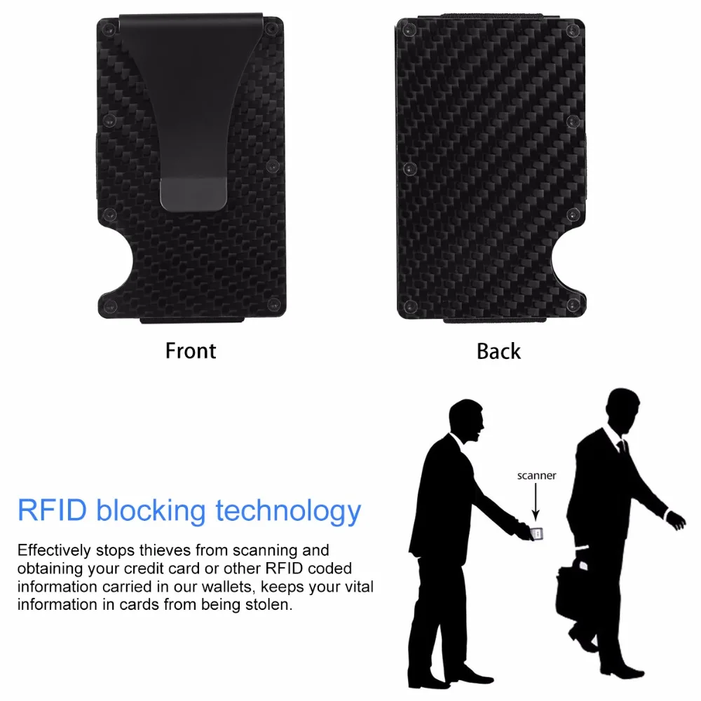 Vbiger для мужчин женщин кредитной держатель карт анти защиты Блокировка Rfid кошелек