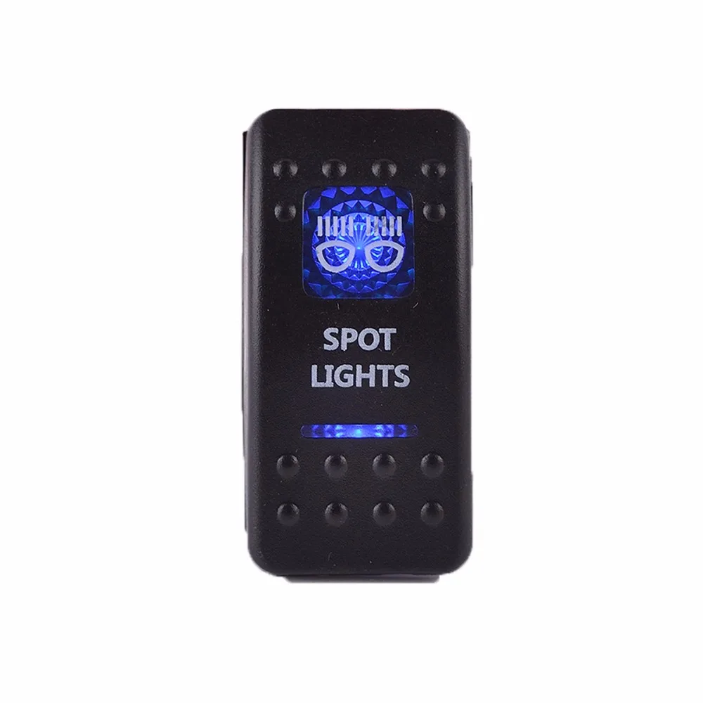 JanDeNing 12V 20A Bar Carling Rocker Switch Blue LED Light Lamp Car Boat Sales | Автомобили и мотоциклы