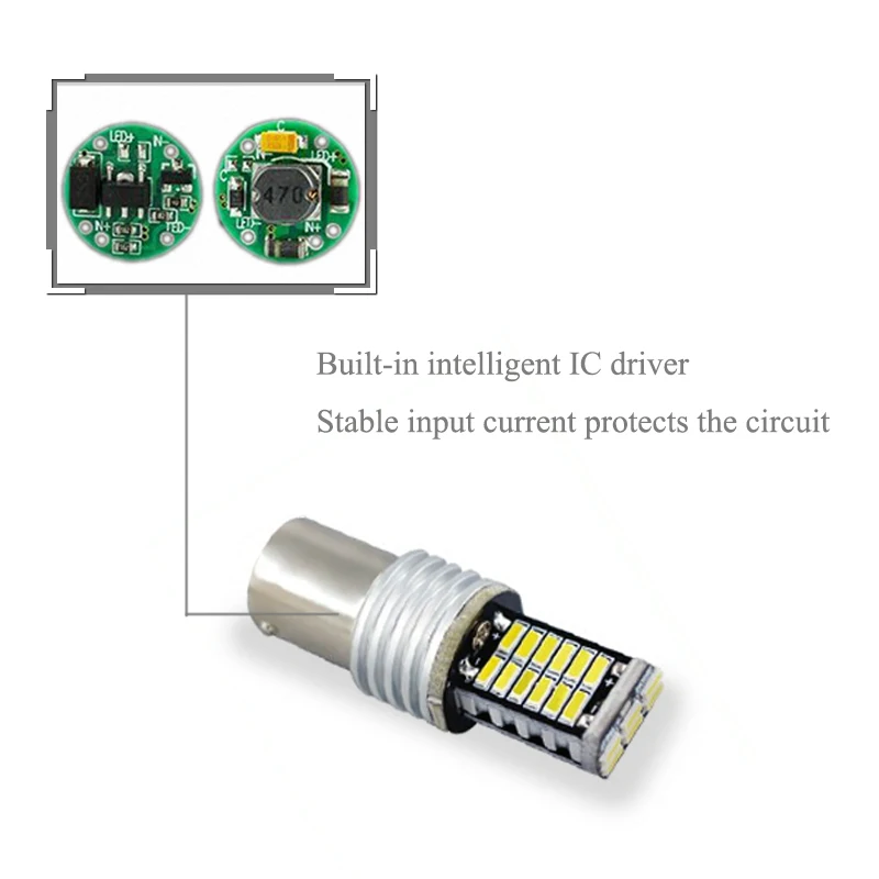 2x P21W BA15S 4014SMD LED Canbus нет ошибка резервного фара заднего хода лампы Для peugeot 307 206 2008 207