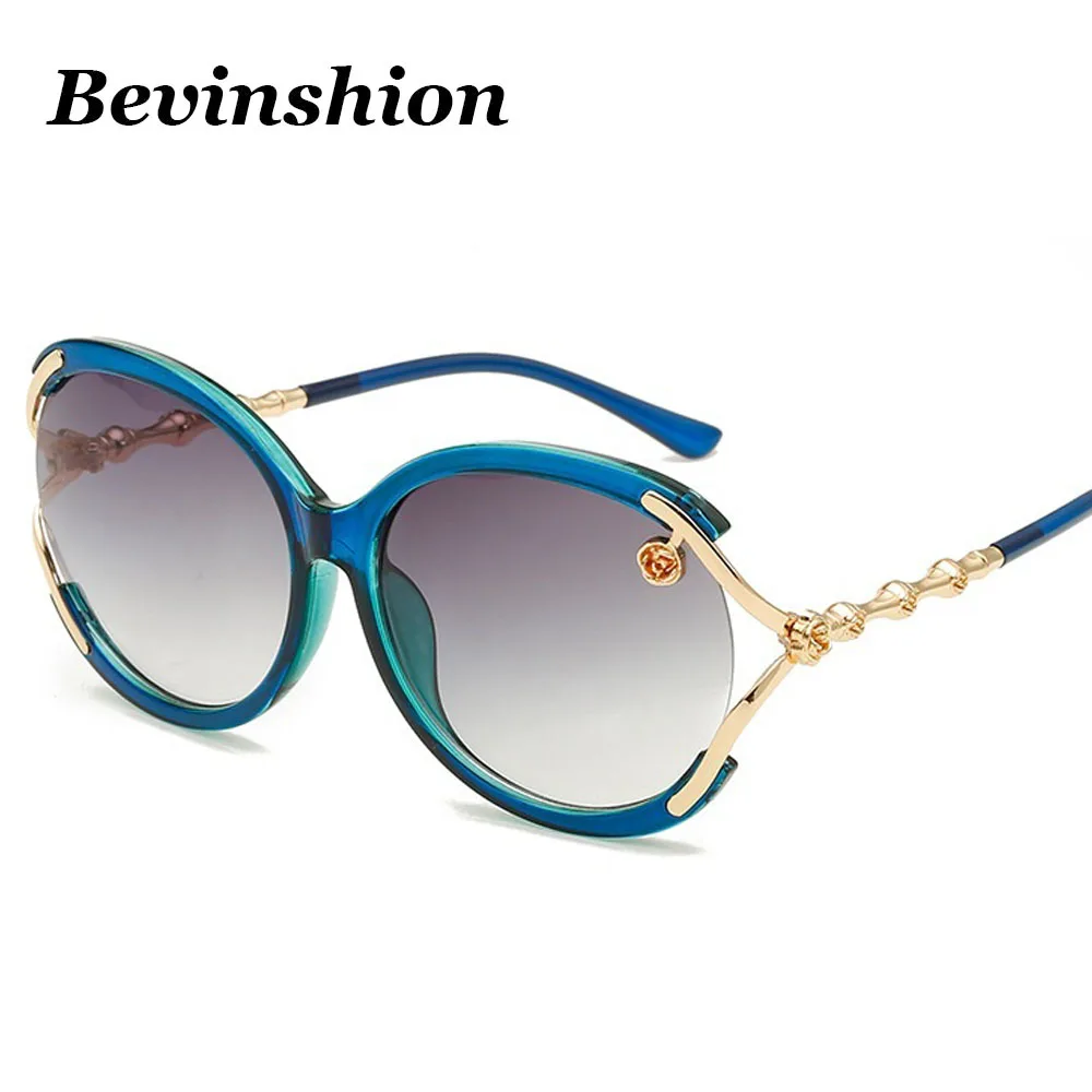 Очки солнцезащитные женские Овальные брендовые большие солнечные очки в