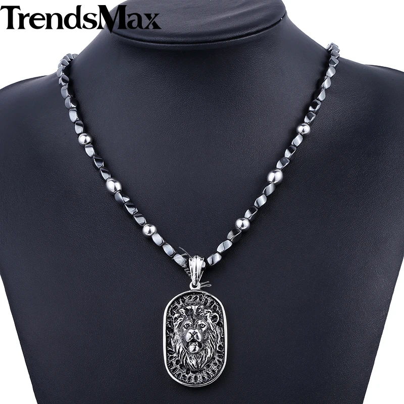 Trendsmax 5 мм * 68 4 см железная галлстоун звено цепи 316L Нержавеющая сталь ожерелье с